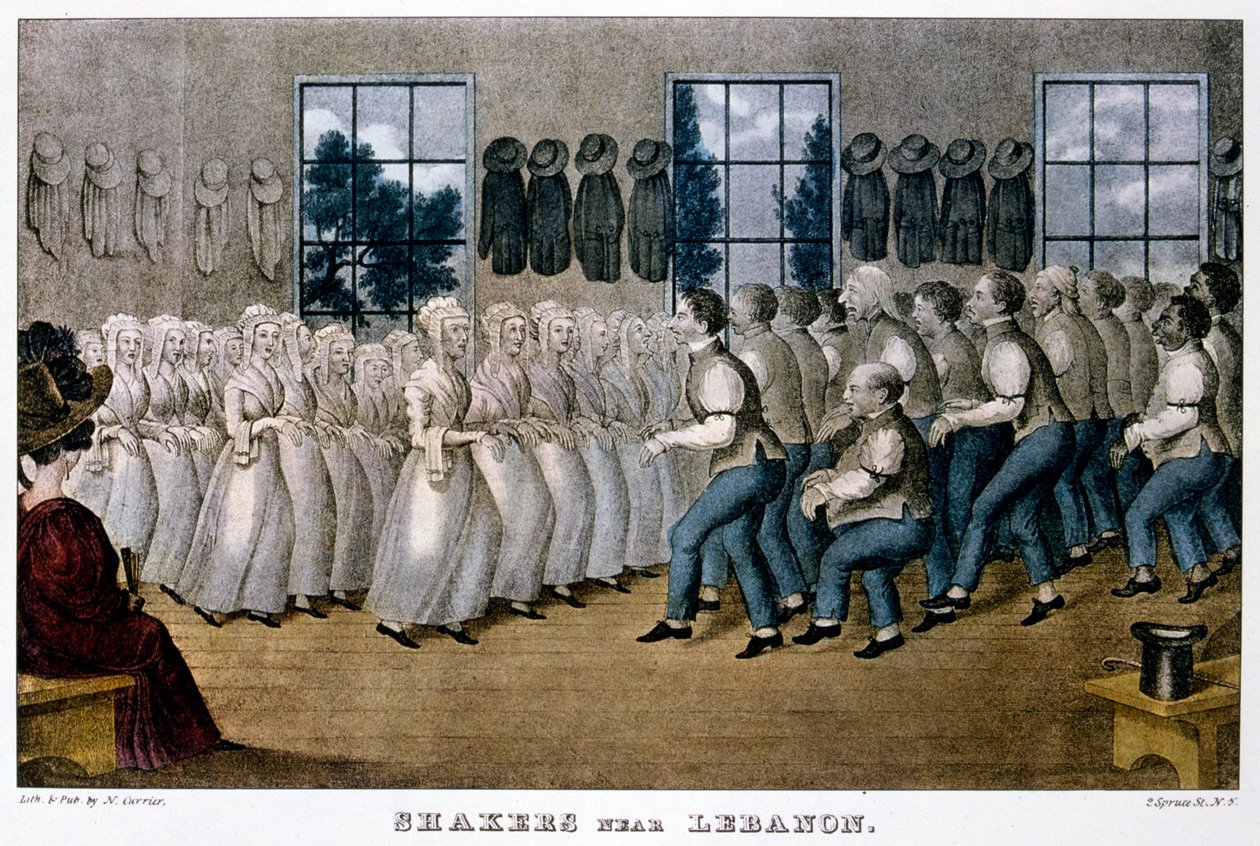 Shakers near Libanon, c1870 od Currier and Ives