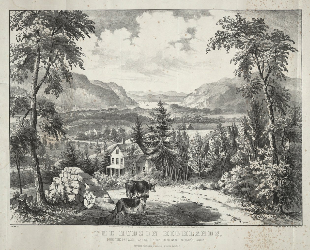 Hudsonská vysočina od Currier and Ives
