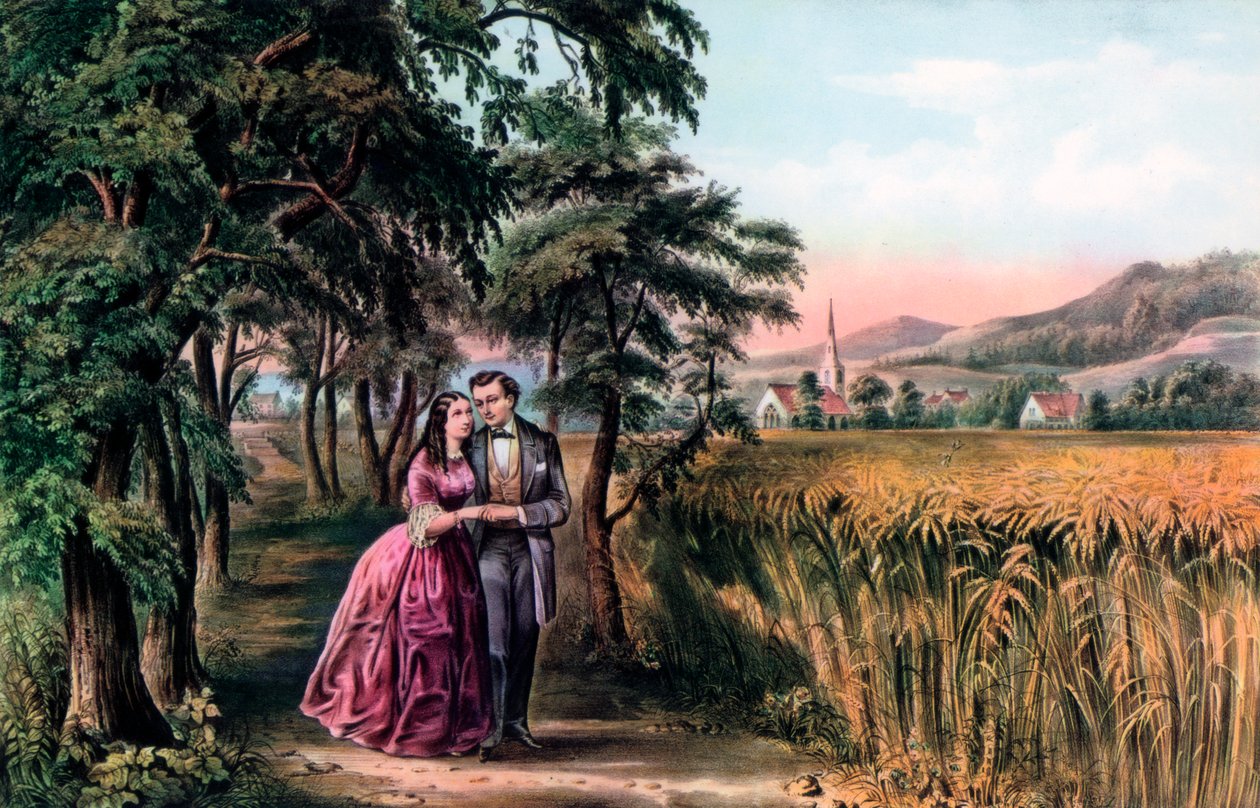 Období lásky, mládí, 1868. od Currier and Ives