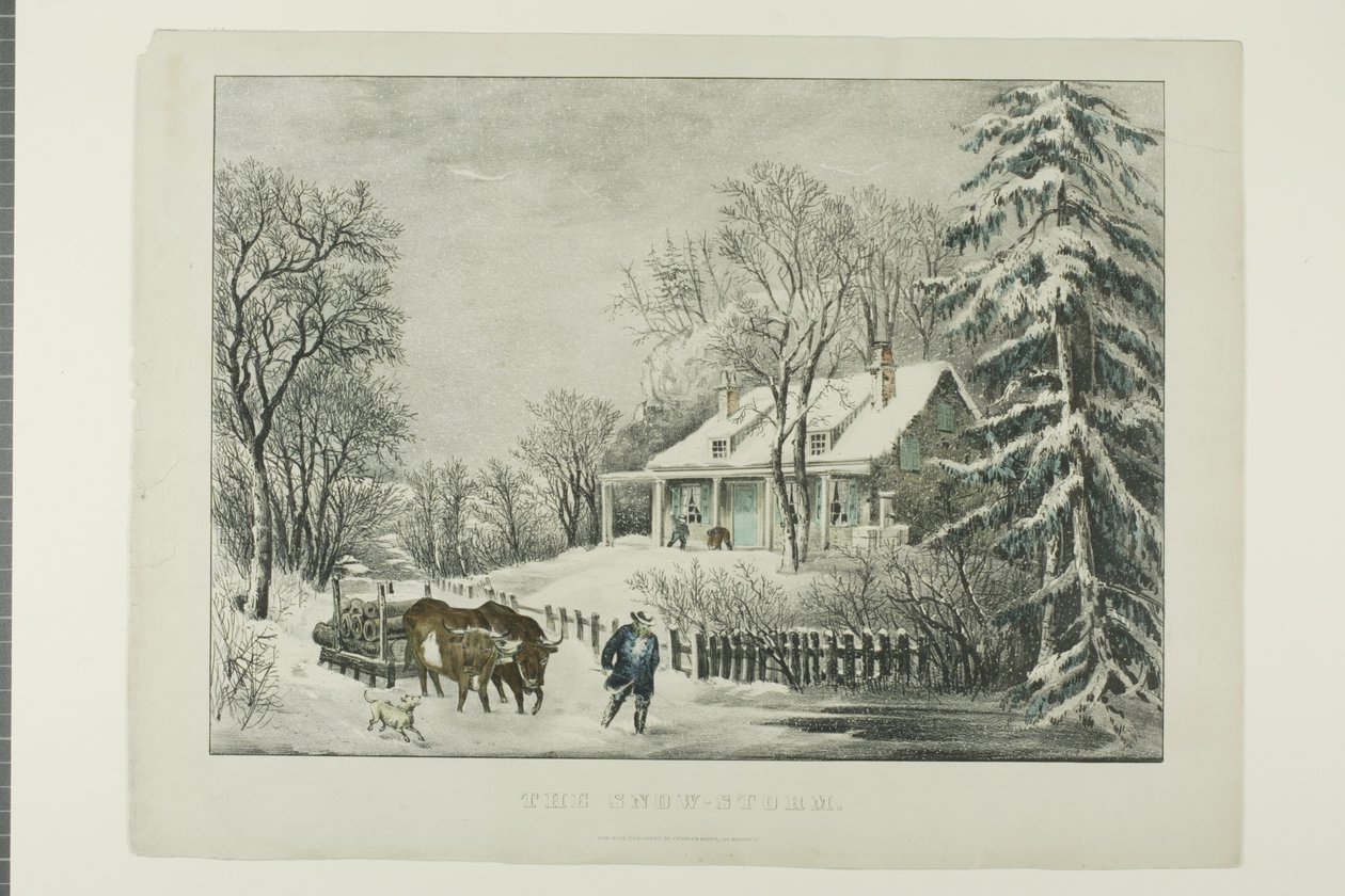 Sněhová bouře od Currier and Ives