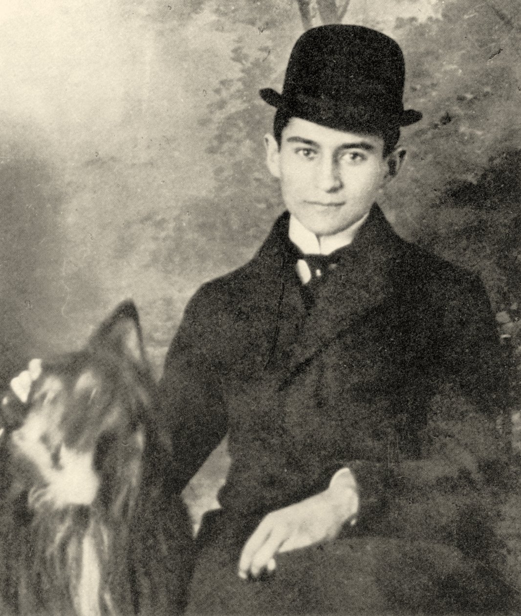 Franz Kafka se svým psem, 1910 od Czech School