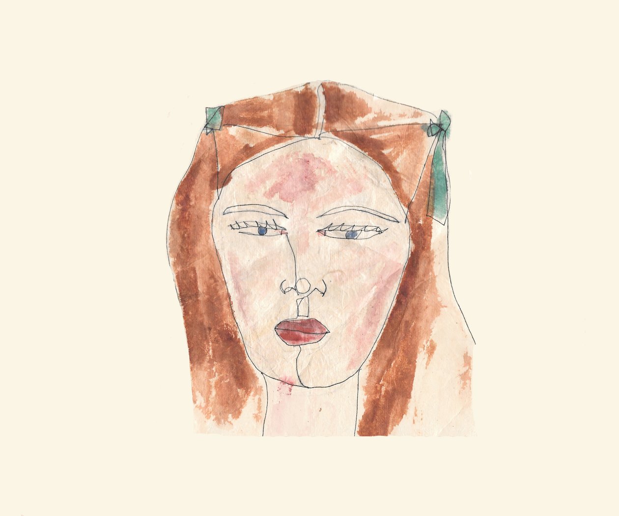 Dívka (akvarel) od Daisy de Villeneuve