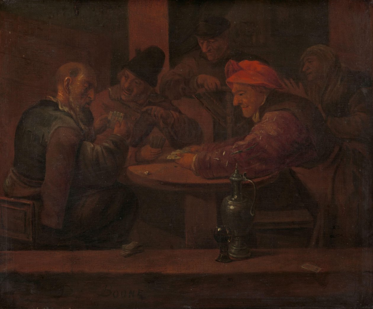 Muži hrající karty v hospodě od Daniel Boone