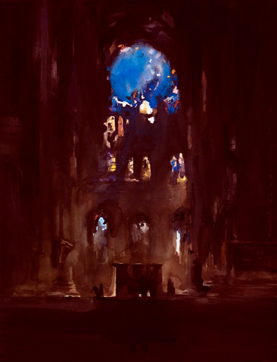 Interiér Notre-Dame od Daniel Cacouault