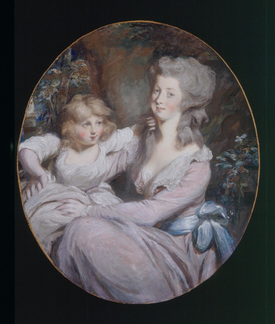 Margaret „Peggy“ Arnold a dcera Sophia, kolem roku 1787 od Daniel Gardner