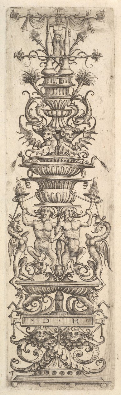 Candelabra groteska, ca. 1485-1536. od Daniel Hopfer
