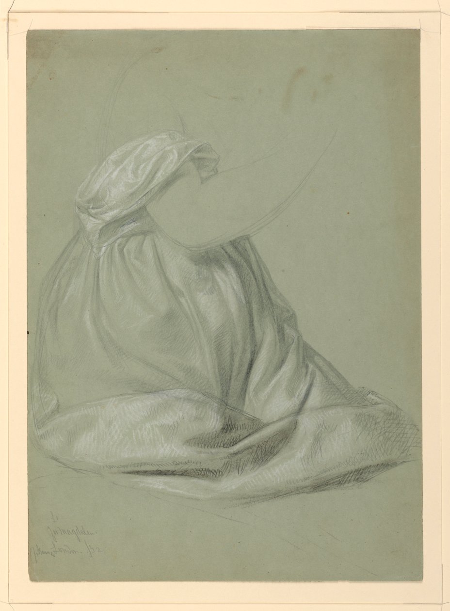 Studie sukna pro "A Magdalen" od Daniel Huntington