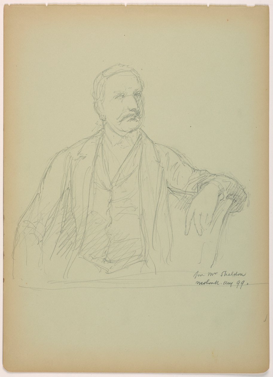 Kresba, pan Sheldon sedící od Daniel Huntington