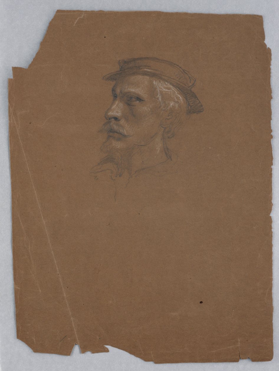 Kresba, Studie k filmu "Tizián ukazuje", 1872 od Daniel Huntington
