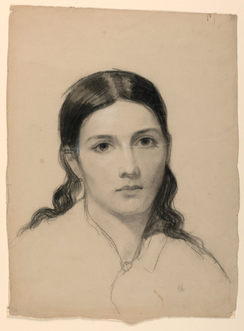 Kresba, Umělcova žena Sophie, 1853 od Daniel Huntington
