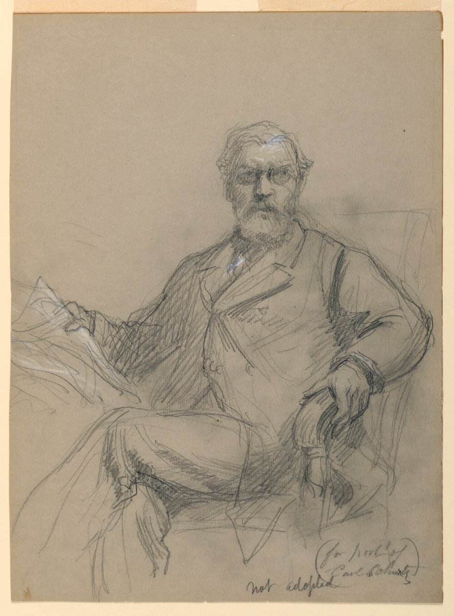 Anglicky: Kresba, Carl Schurz Sedící čtení, 1899 od Daniel Huntington