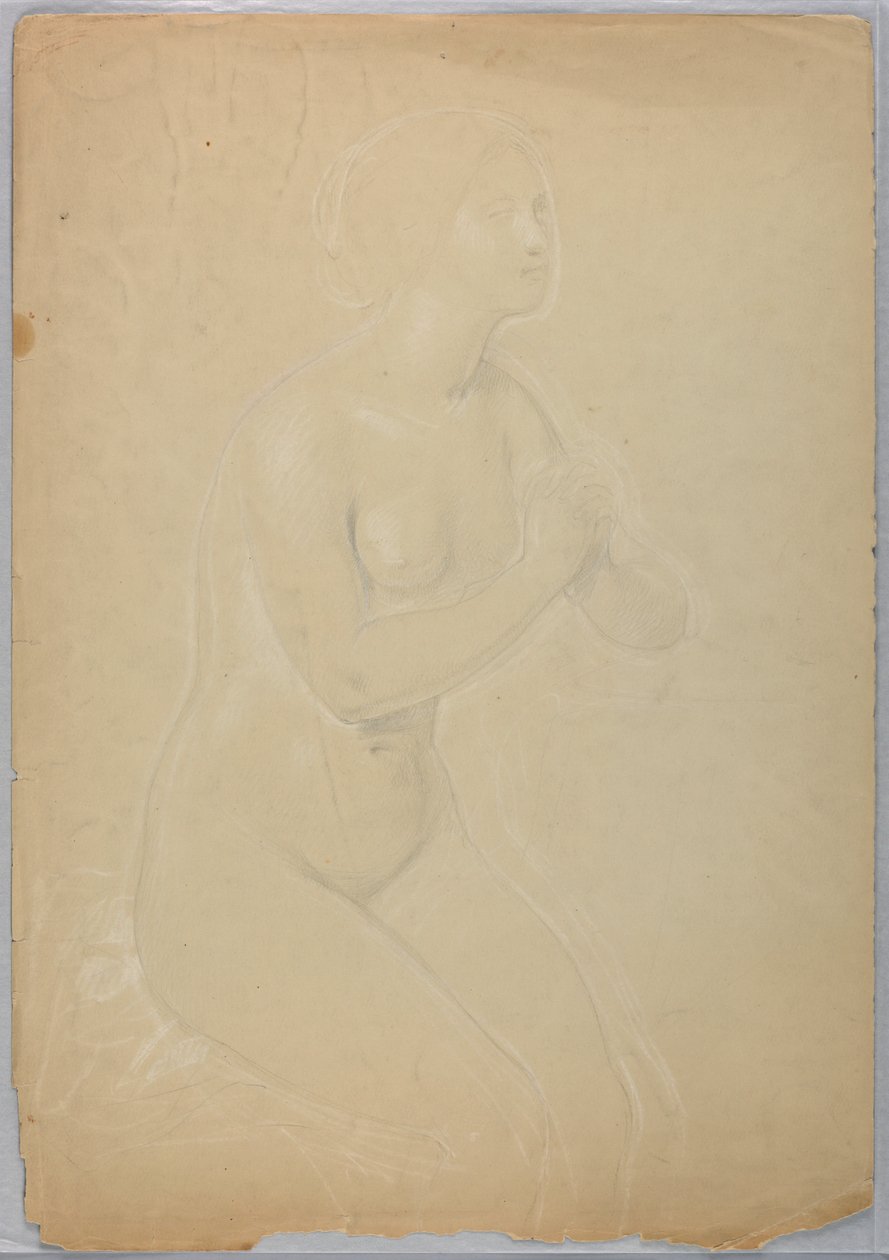 Ženský akt, studie pro "A Magdalen" od Daniel Huntington