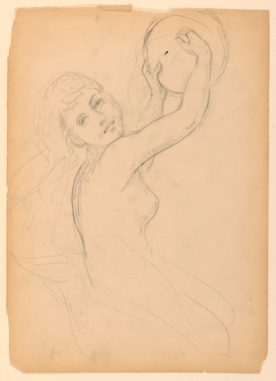 Skica pro Bacchante od Daniel Huntington