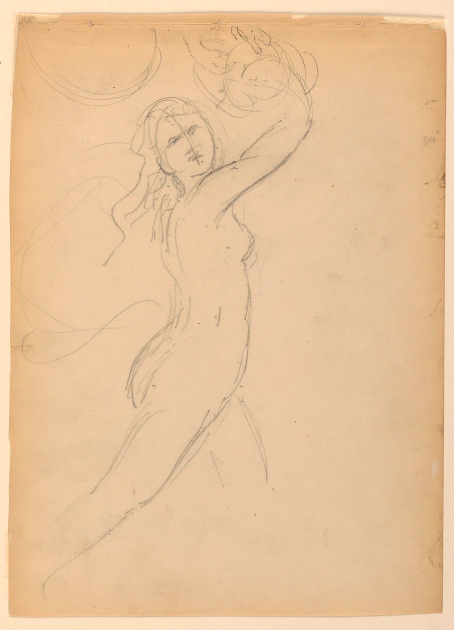 Skica pro Bacchante od Daniel Huntington