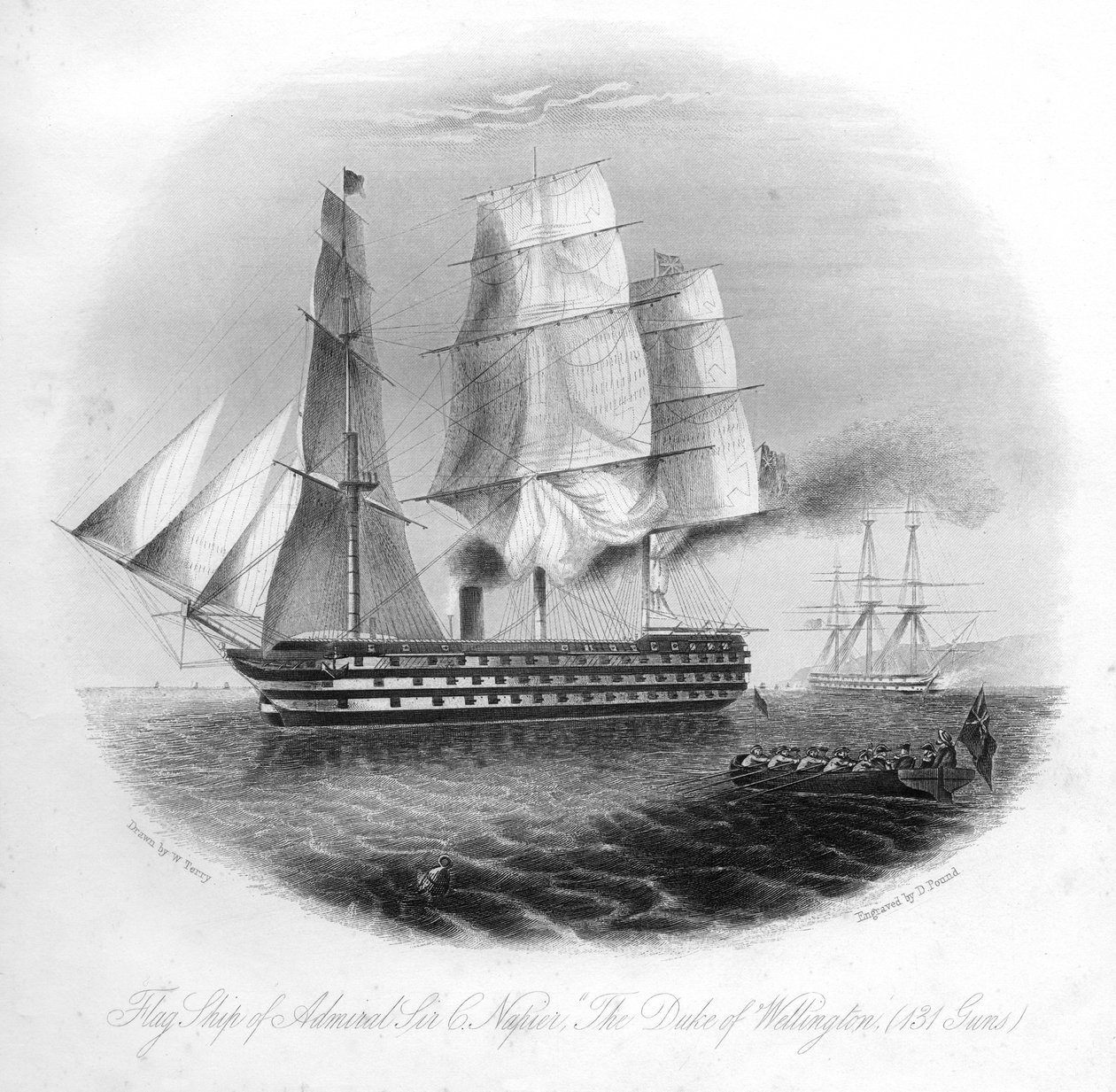 HMS vévoda z Wellingtonu, 1857. od Daniel John Pound