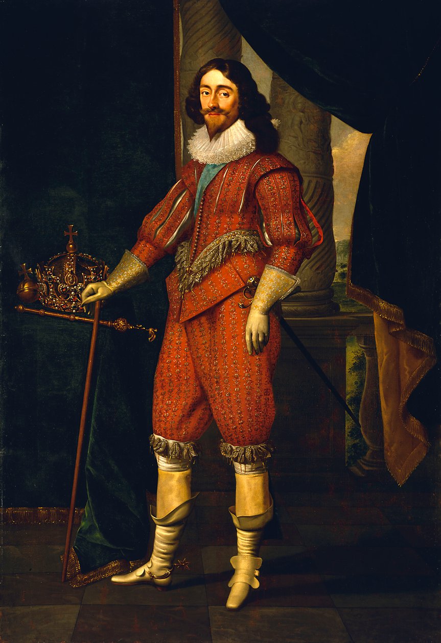 Karel I. (1600-1649), asi 1631 (olej na plátně) od Daniel Mytens