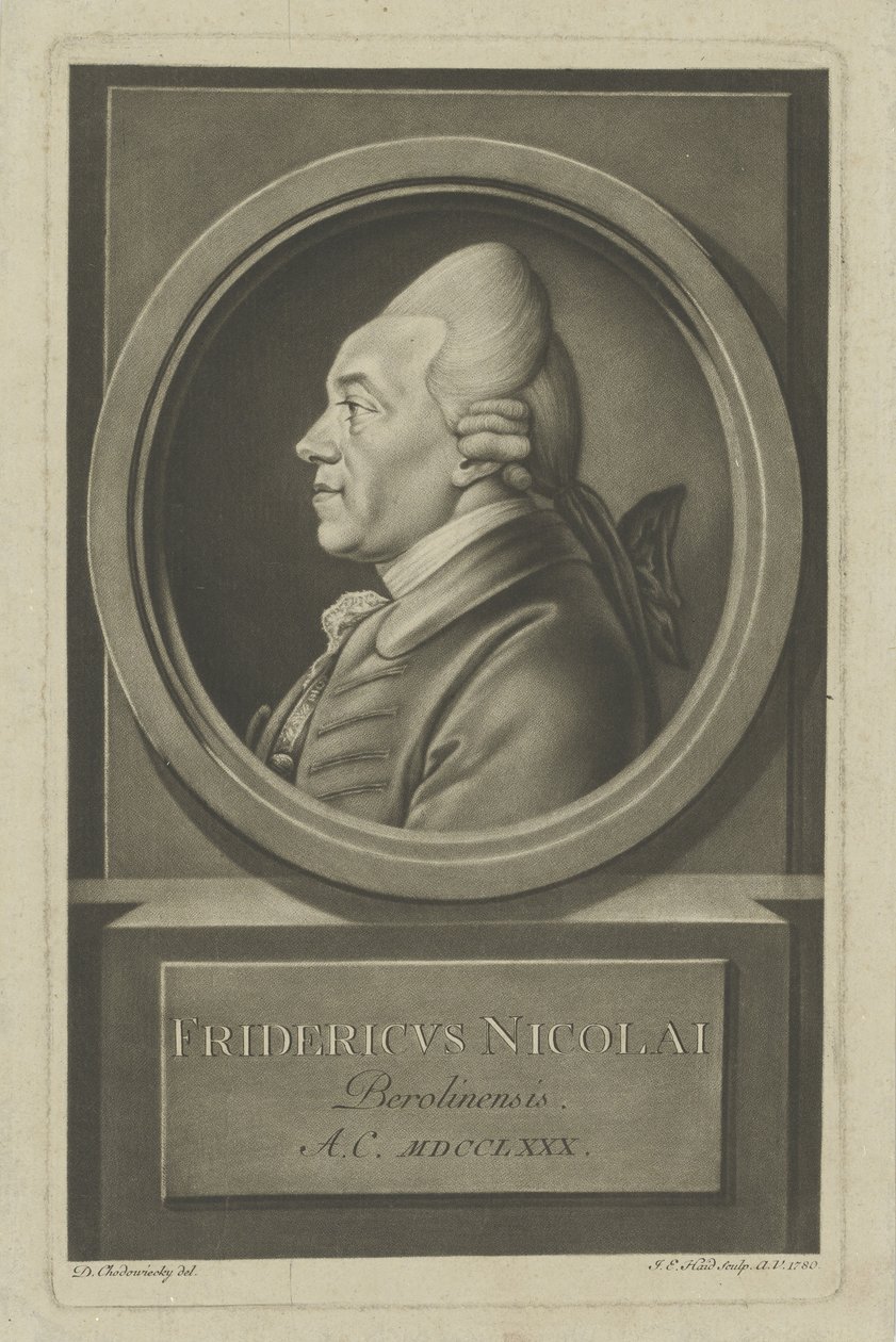 Christoph Friedrich Nicolai 1733-1811, 1780. od Daniel Nikolaus Chodowiecki