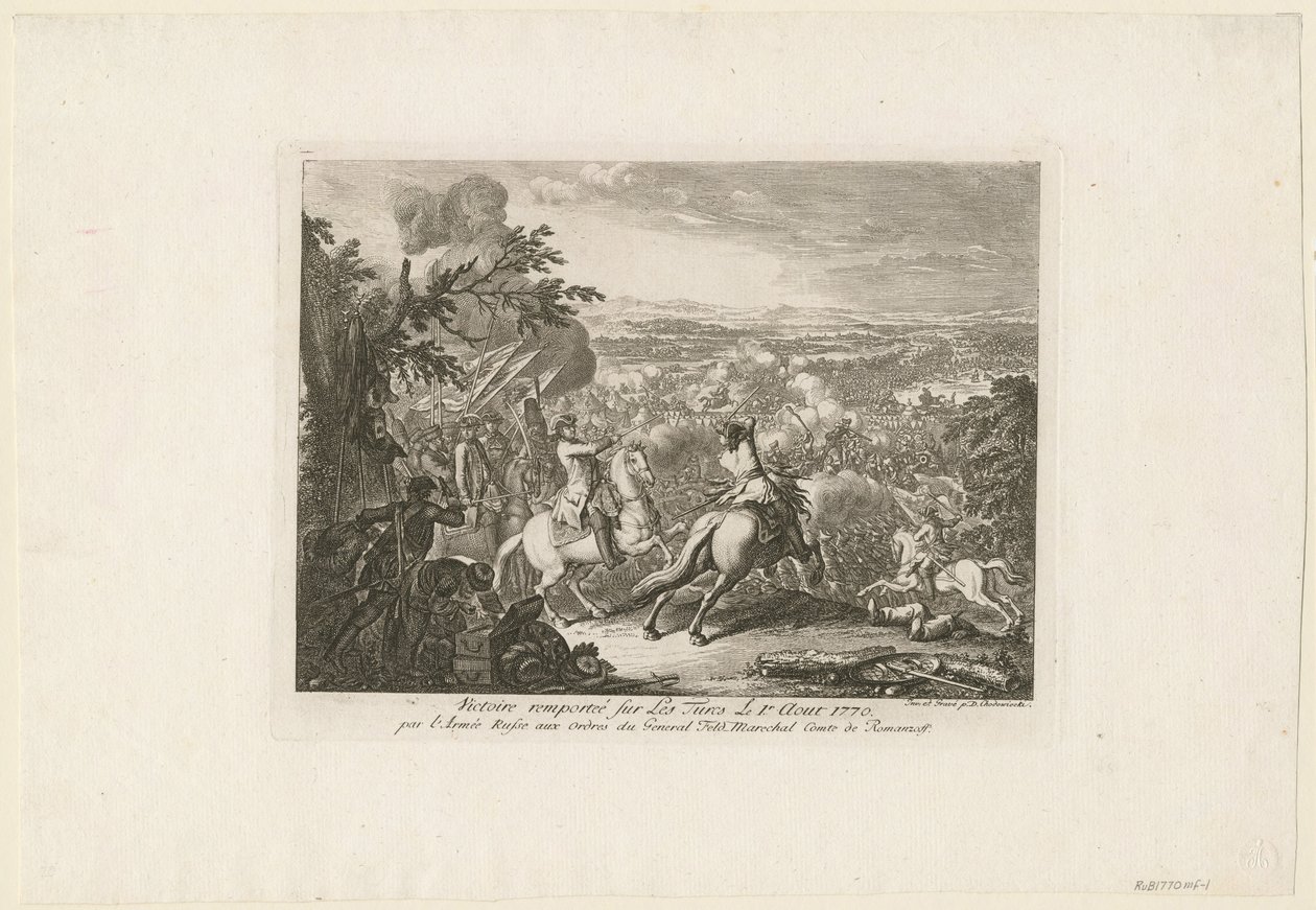 Bitva u Cahulu, 1770 od Daniel Nikolaus Chodowiecki