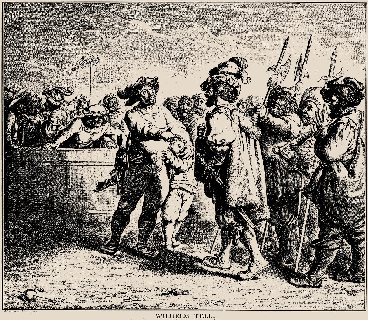 Wilhelm Tell, 1781. od Daniel Nikolaus Chodowiecki