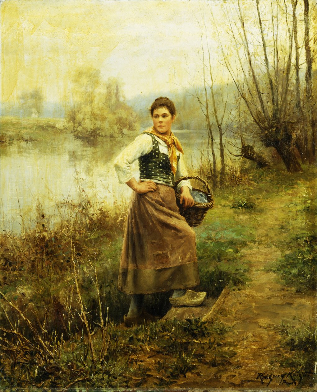 Vesnická holka, od Daniel Ridgway Knight