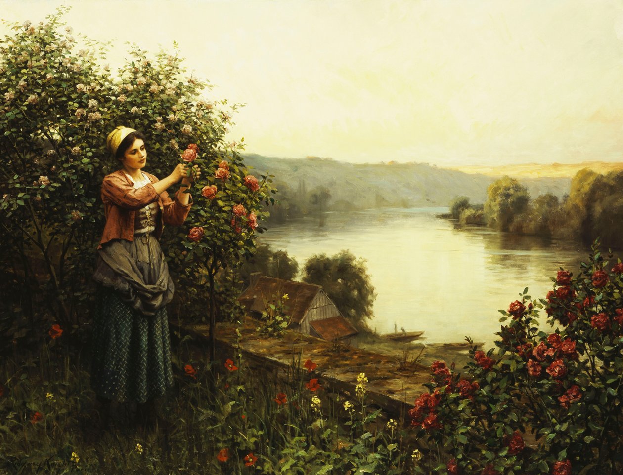 Letní květy, od Daniel Ridgway Knight