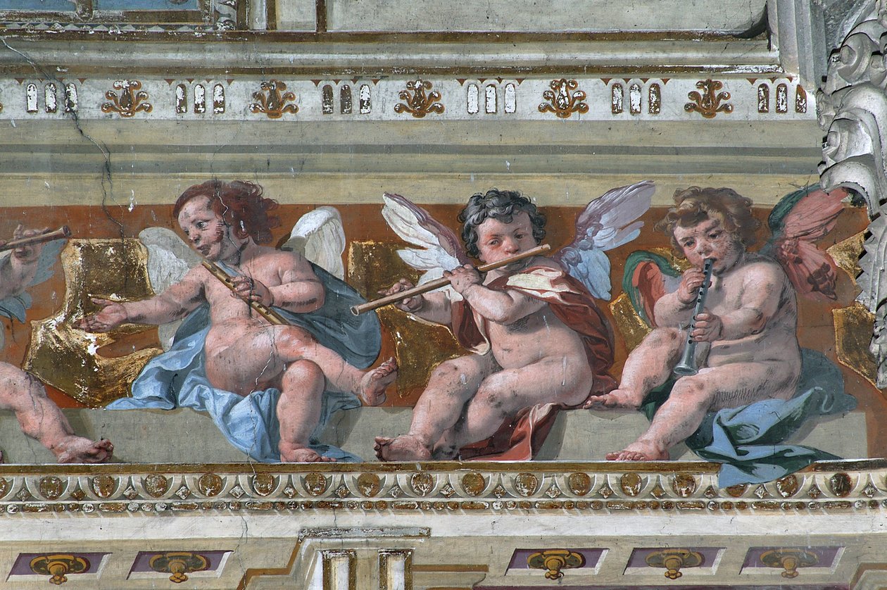 Hudební andělé a putti od Daniele Crespi