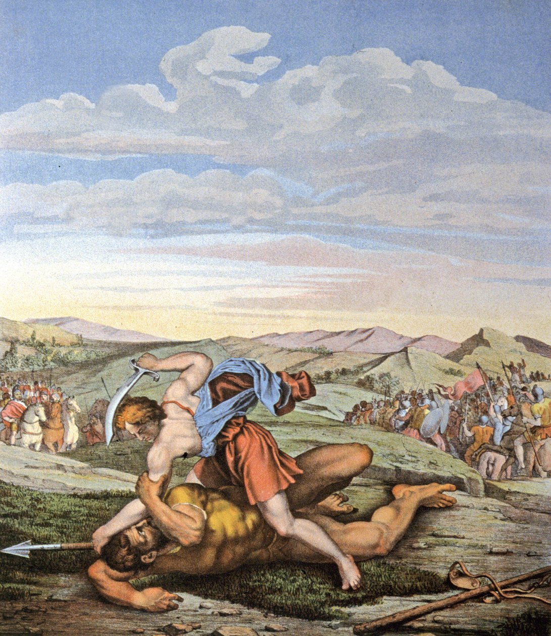 David a Goliáš od Daniele da Volterra (1509 66) (after)