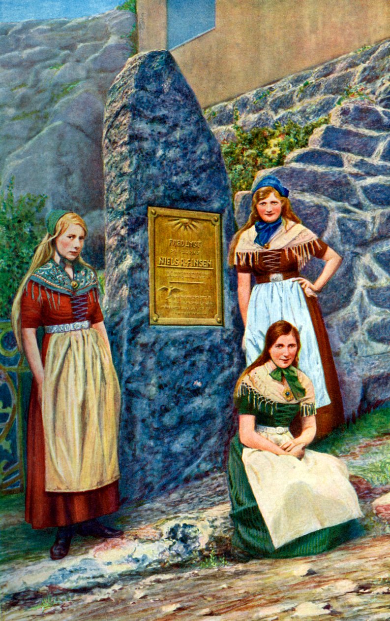 Girls of Strimi Island, Dánsko, c1922 od Danish Legation