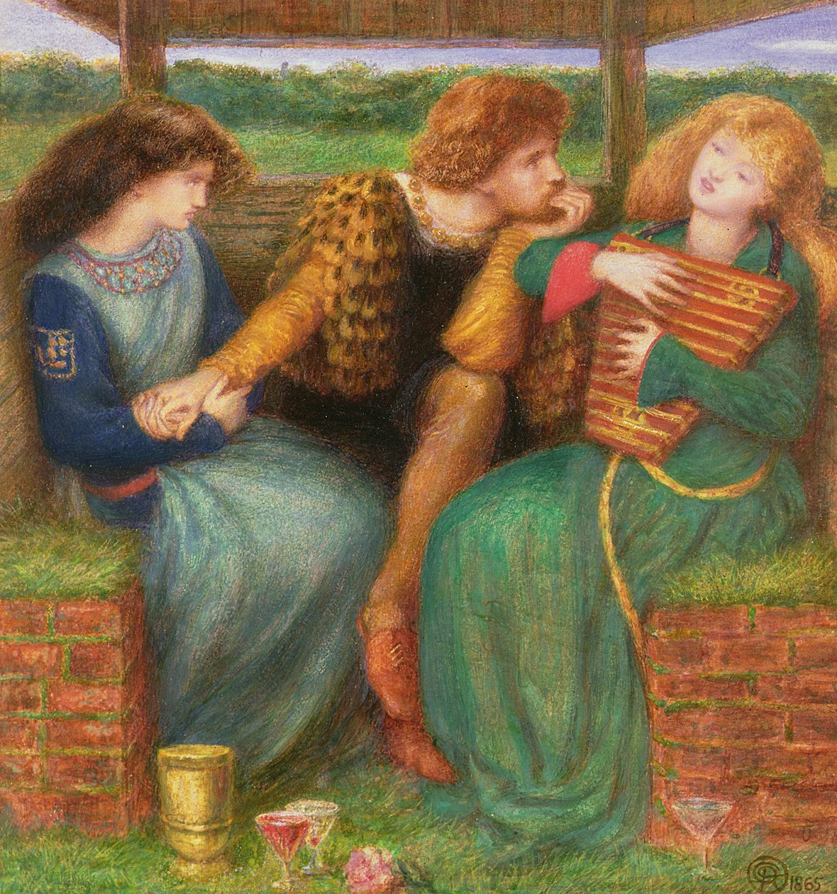 The Merciless Lady, 1865 (wc a barva karoserie na papíře) od Dante Gabriel Charles Rossetti
