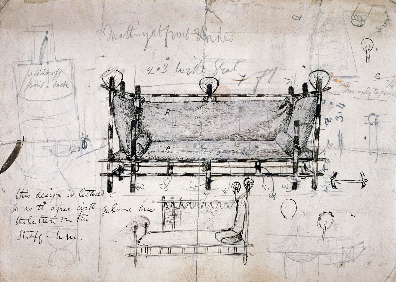 Design pro pohovku od Dante Gabriel Charles Rossetti
