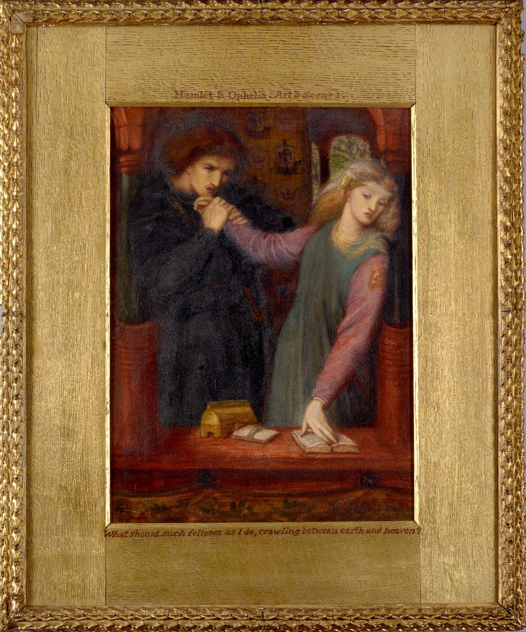 Hamlet a Ofélie, 1866 od Dante Gabriel Rossetti