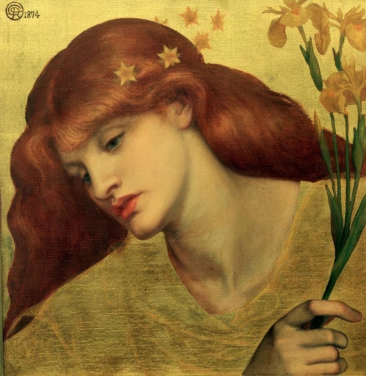 Svatá Lilias od Dante Gabriel Charles Rossetti