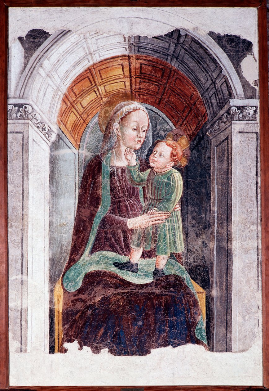 Madonna s dítětem (Fresco od Dario da (attr.to) Treviso