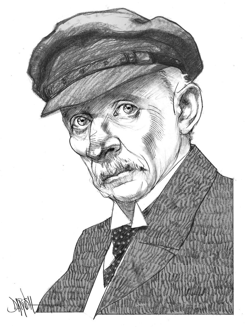 Gustav Meyrink, 2024 (digitální kresba barevnou tužkou) od Dariush Radpour