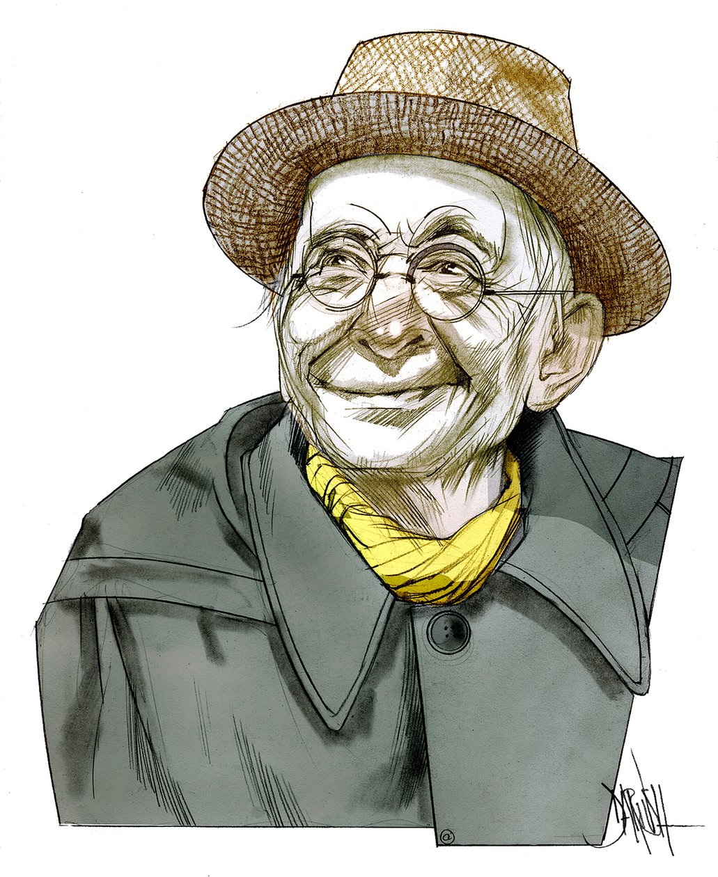 Paul Leautaund , 2011 (digitální kresba barevnou tužkou) od Dariush Radpour