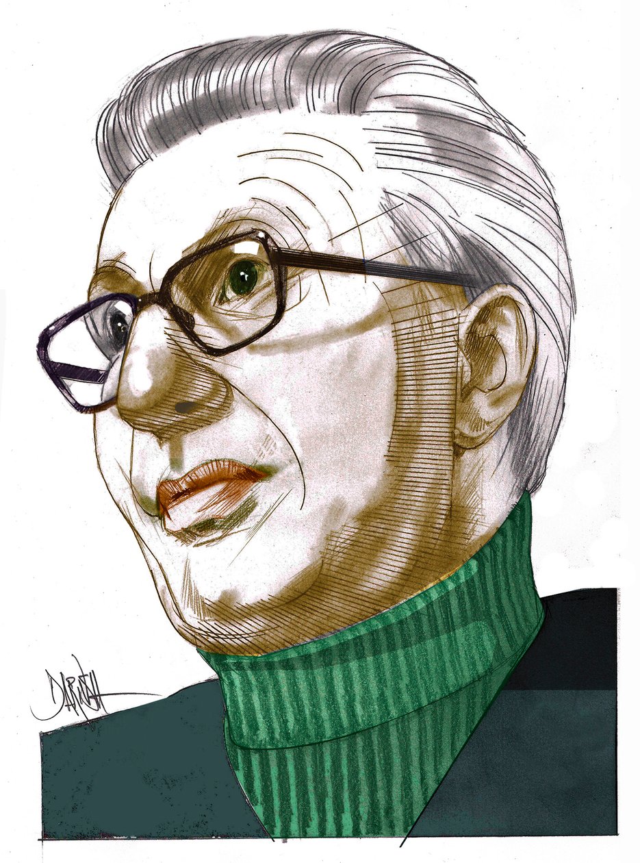 Piero Scanziani, 2022 (digitální kresba barevnou tužkou) od Dariush Radpour