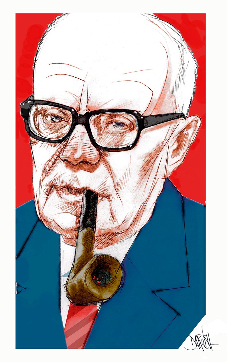 Sandro Pertini, 2022 (digitální kresba barevnou tužkou) od Dariush Radpour