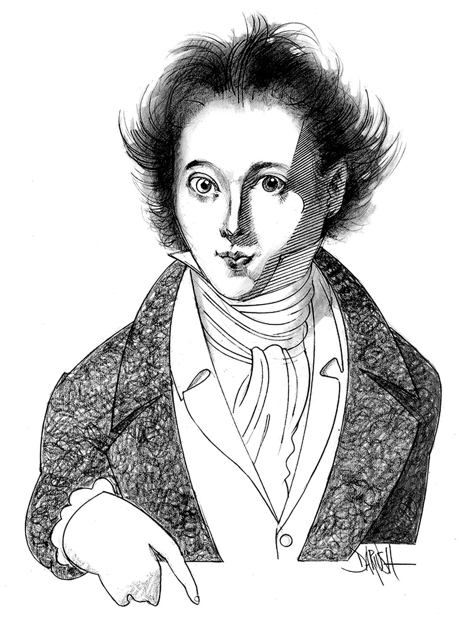 Vincenzo Bellini, 2011 (kresba tužkou) od Dariush Radpour
