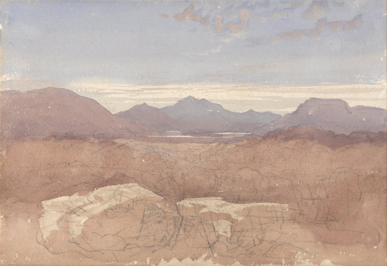 Mountainous View, Severní Wales od David Cox