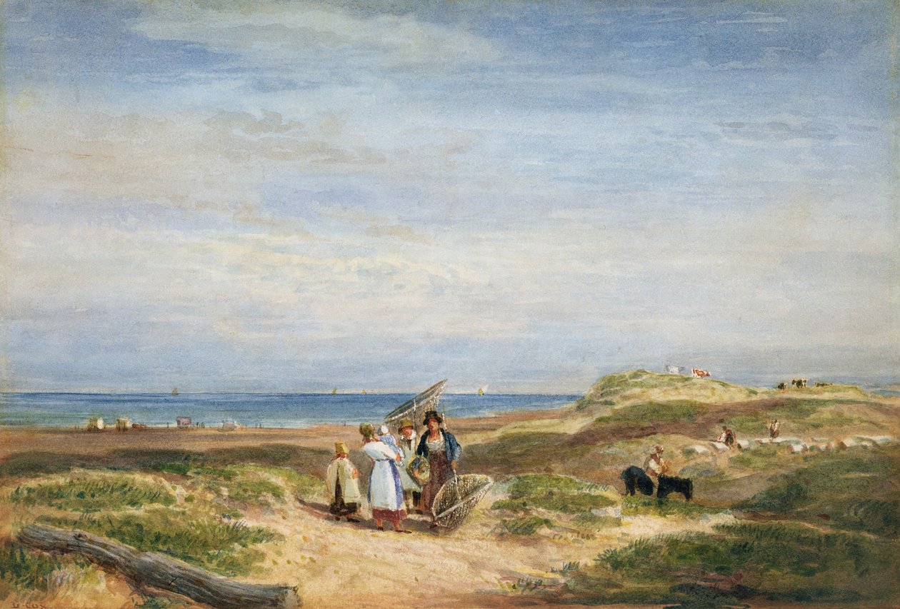 Dry Sand Banks v Barmouthu, Severní Wales, kolem roku 1830 od David Cox
