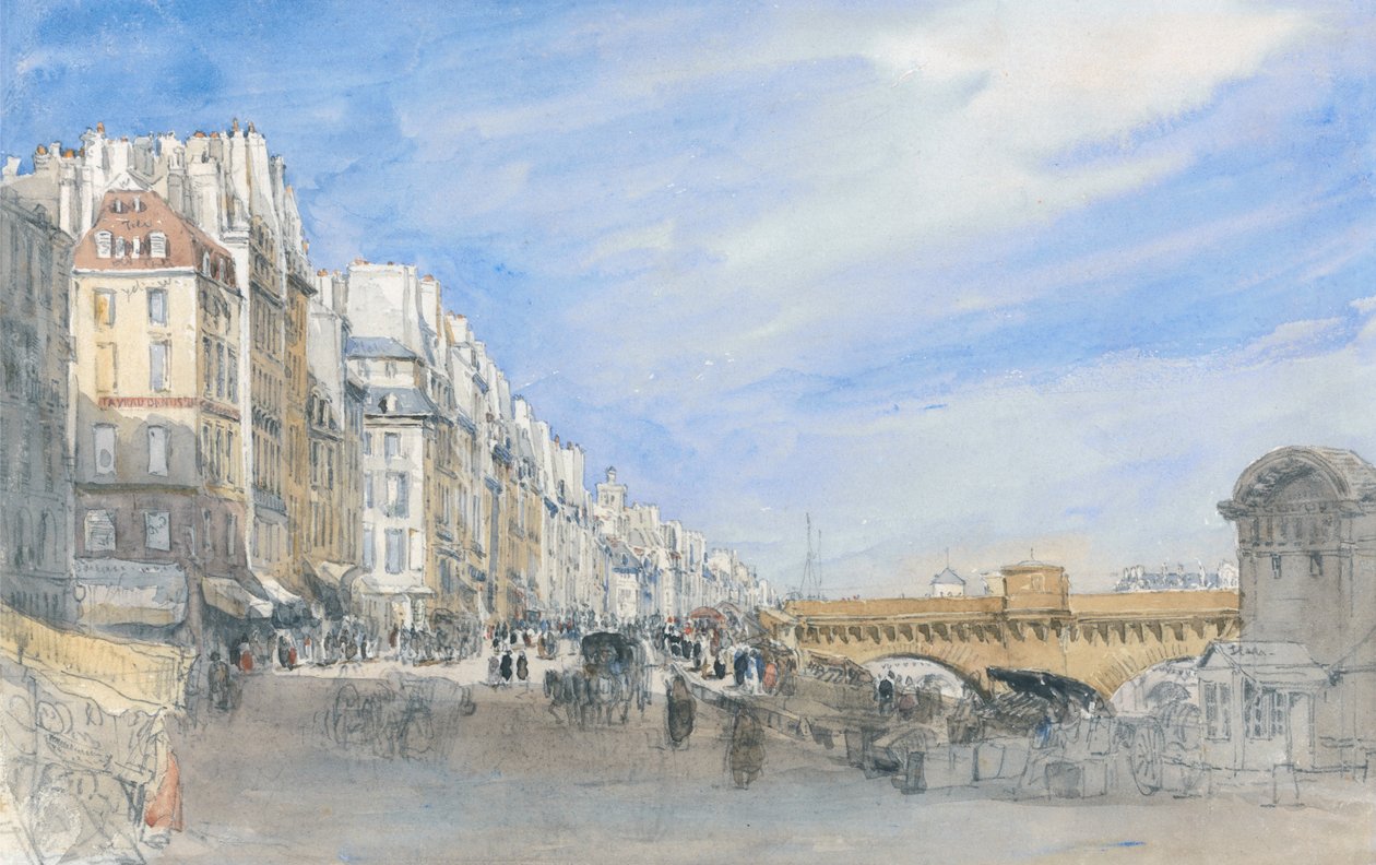 Pont Neuf z Quai de lEcole, Paříž od David Cox