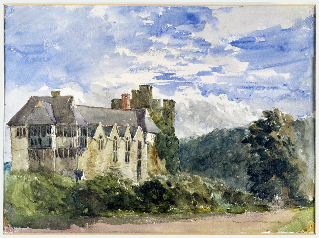 Hrad a opatství Stokesay od David Cox