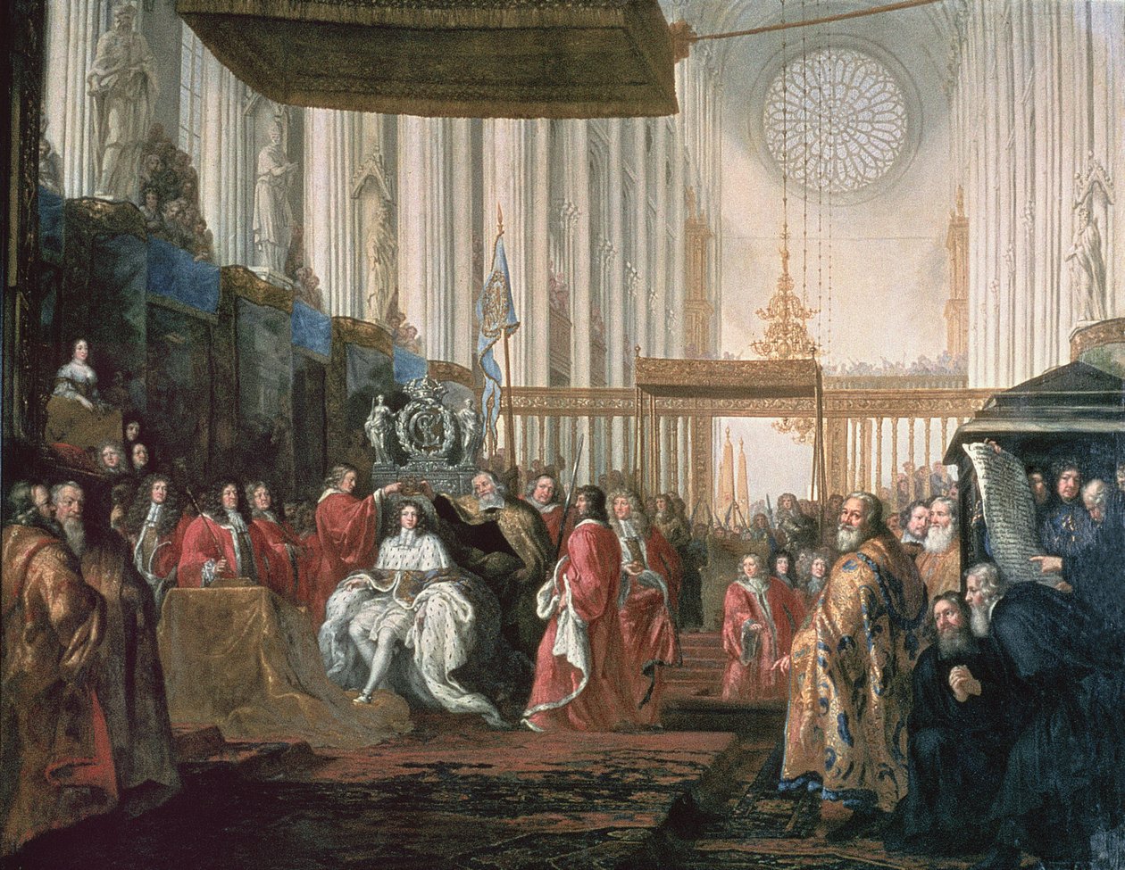 Korunovace Karla XI. (1655-97) od David Klöcker Ehrenstrahl