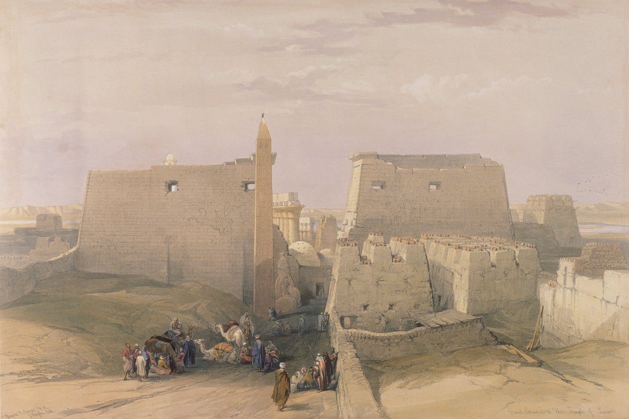 Velký vchod do chrámu v Luxoru, z Egypta a Núbie, sv.1 od David Roberts