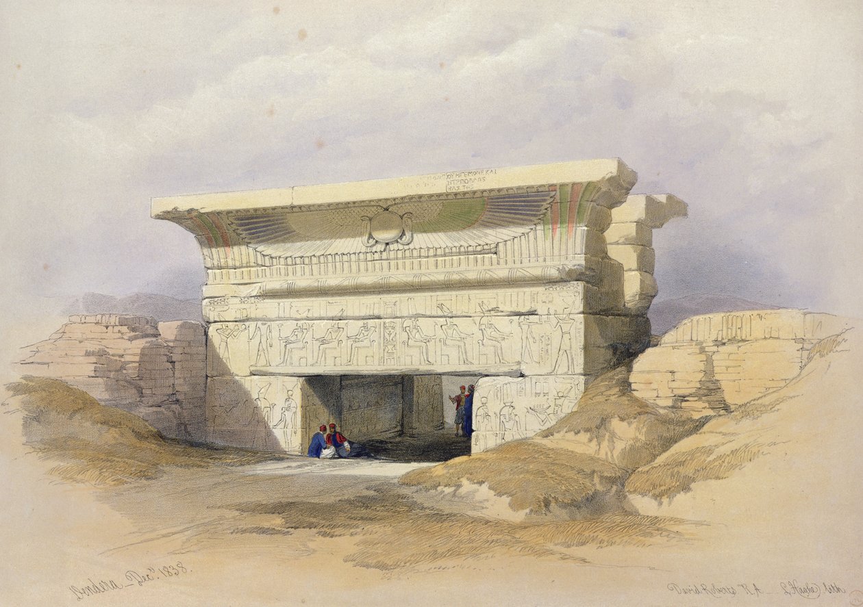Severní brána v Dendarah, z Egypta a Núbie, sv.1 od David Roberts