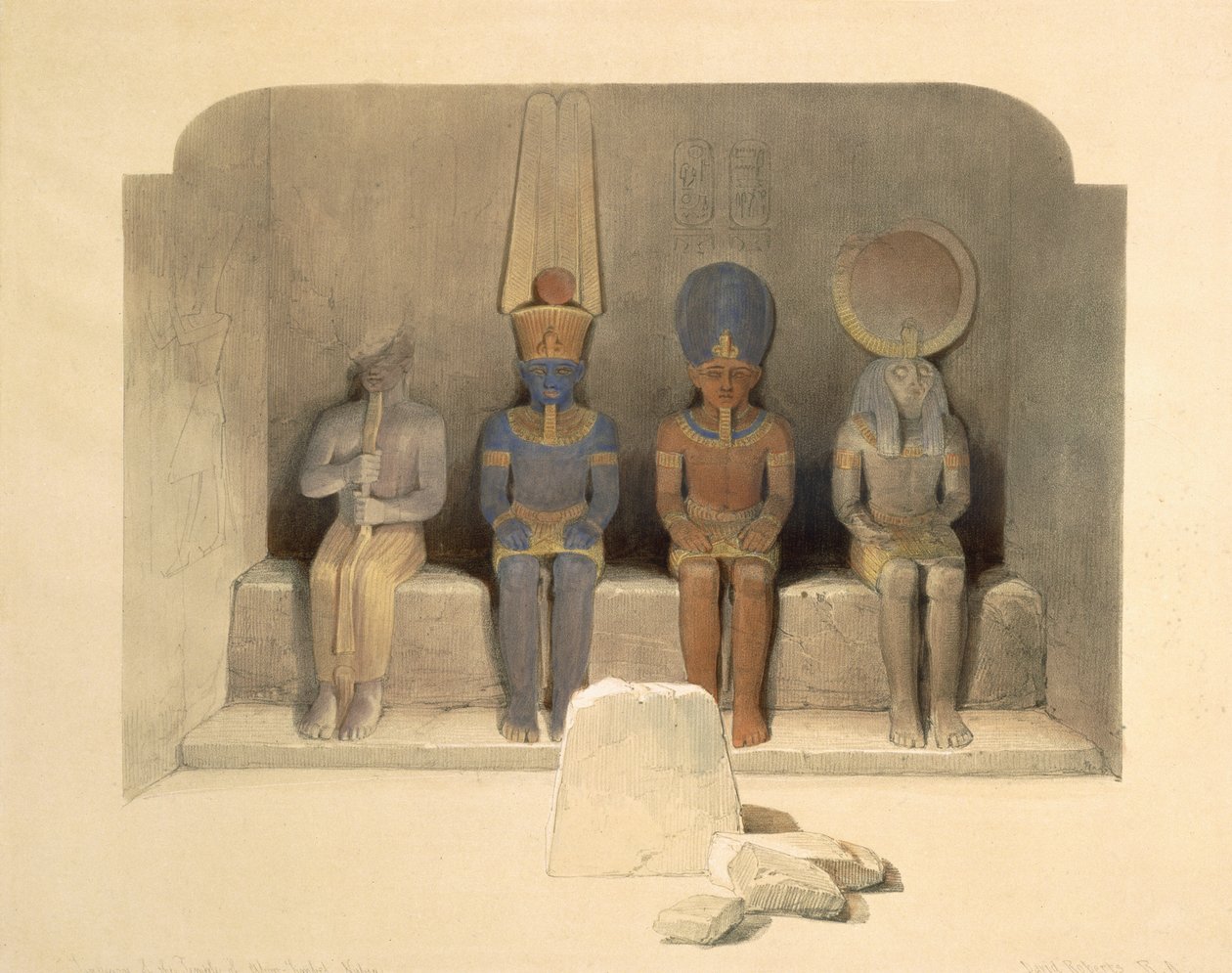 Svatyně chrámu Abu Simbel, z Egypta a Núbie, sv.1 od David Roberts