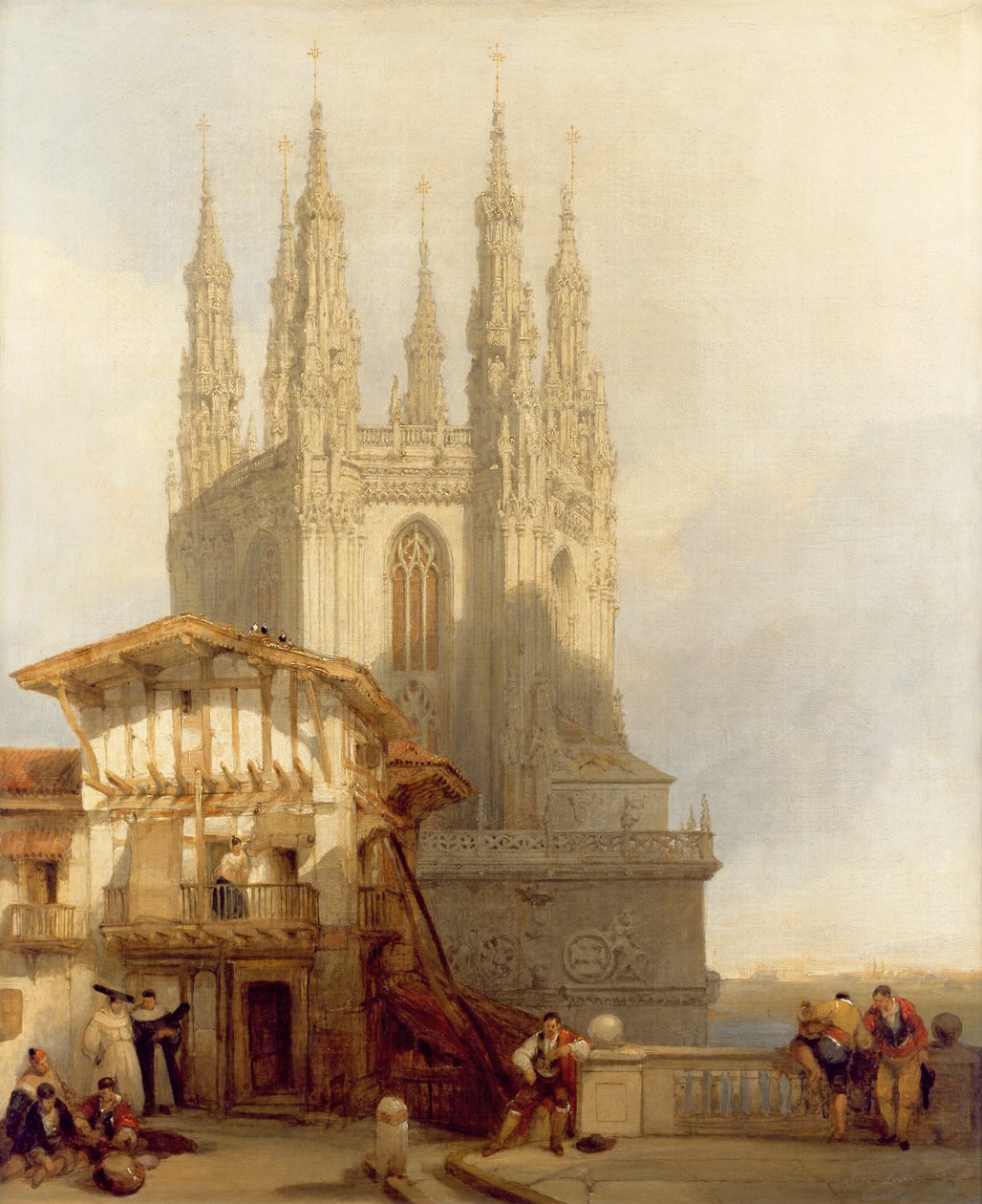 Vchod do severního transeptu, katedrála Burgos, 1835 od David Roberts