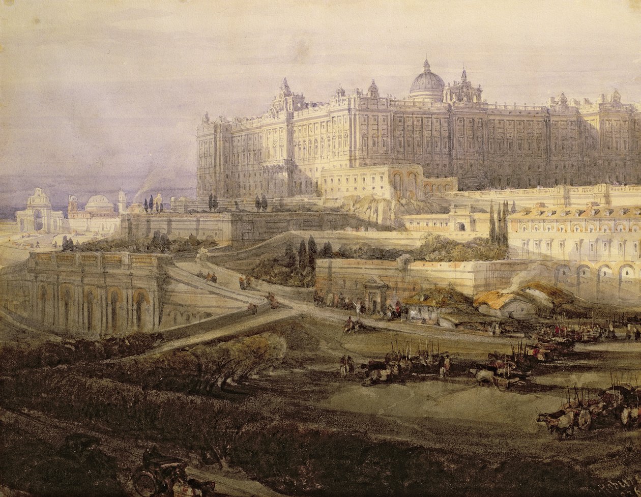 Královský palác, Madrid od David Roberts
