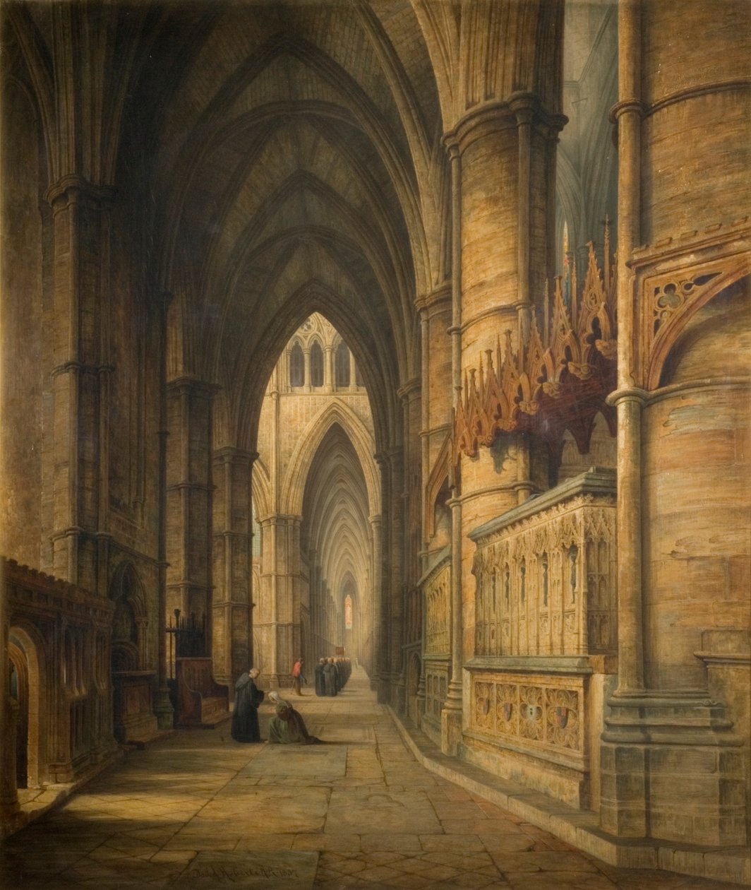 Hrobka Edwarda III., Westminsterské opatství od David Roberts