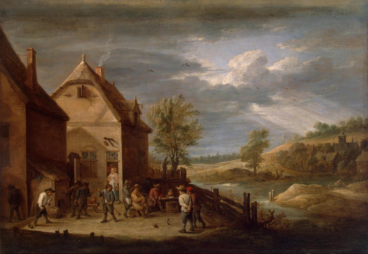 Krajina s rolníky Bowling od David Teniers the Younger